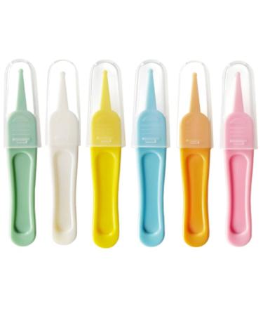 HLLMX 6 PCS Infant Nose Cleaning Tweezer with Plastic Round-Head Baby Ear Nose Navel Cleaner Clip for Baby Care, GJ128 - Buy Online on GoSupps.com