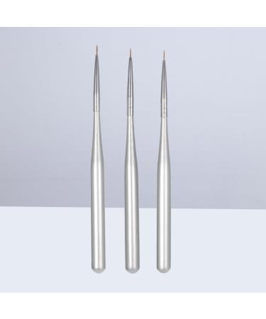 Beaupretty Nail Art Liner Brush Pen nail art liner nail art brush pen nail stripping brush nail polish liner eyeliner Eyeliner Small Bristle Brush medium Silver - Buy Online on GoSupps.com