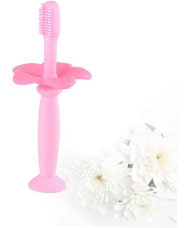 Minkissy Silicone Bristle Toothbrush for Kids All-Round Oral Care Training Toothbrush (Pink) 1 Pack - Buy Online on GoSupps.com