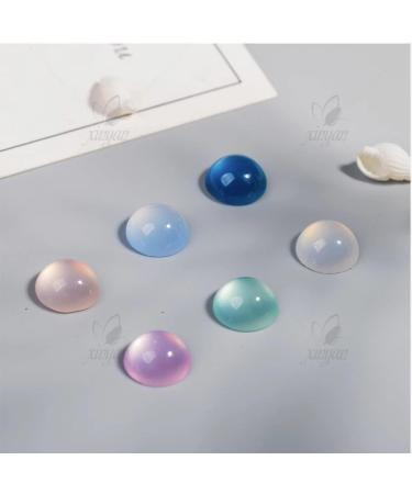 6 Boxes Mixed Size Jelly Flat Bottom Pearls for Nail Art - DIY Decoration Materials in 6 Colors - Buy Online on GoSupps.com