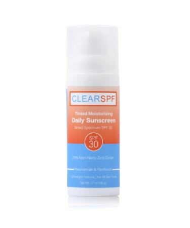 ClearSPF Daily Tinted Moisturizing Sunscreen - Broad Spectrum SPF 30 Lightweight & Hydrating - Exp 03/2025 - International Shipping Available - Buy Online on GoSupps.com