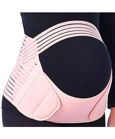 Jamila Maternity Belt Pregnancy Support Belt Lumbar Back Support Waist Band Belly Bump Brace Relieve Back Pelvic Hip Pain Labour and Recovery (Pink L) pink L