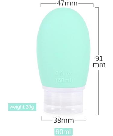 Roseflower 4PCs Silicone Travel Bottles - 60ml Portable Refillable Toiletry Containers for Shampoo & Travel Essentials - Buy Online on GoSupps.com