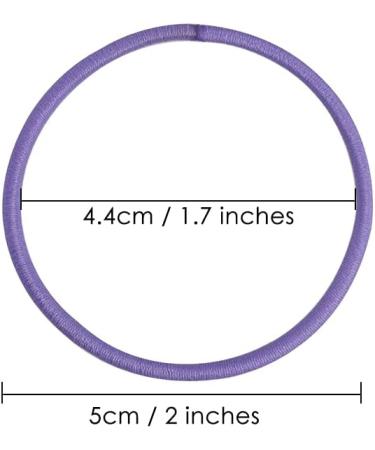 SCSpecial Elastic Hair Ties 50 Pieces Hair Elastic Bands 2.5 mm Ponytail Holders for Women and Girls - Purple - Buy Online on GoSupps.com