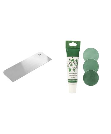 Tala 25.5cm Stainless Steel Icing Scraper and Icing Smoother Essential Cake Icing Accessory & Colour Splash Food Colouring Gel Tube Edible Ingredients Highly Concentrated Gels + Food Colouring Gel Tube