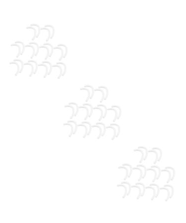 Gleavi 30 pair of anti-Snag earlick face mouth protection earrieme ear strap adjuster anti-slip-ear handles reusable earlock ear hooks anti-strangulation rubber child white glasses