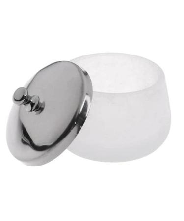 Gobelet Rond Verre D poli pour Dissolvant Ongles Blanc Contenant pour Liquide de Manucure