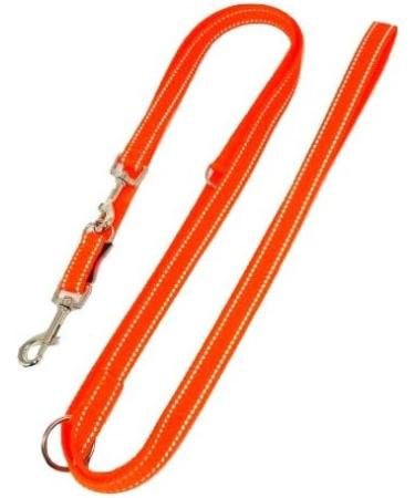 Premium Adjustable Dog Linen Leash - Reflective Large Dogs Made in Germany | 2m 2.40m 2.80m 3.50m 5m - Orange 25mm - Buy Online on GoSupps.com