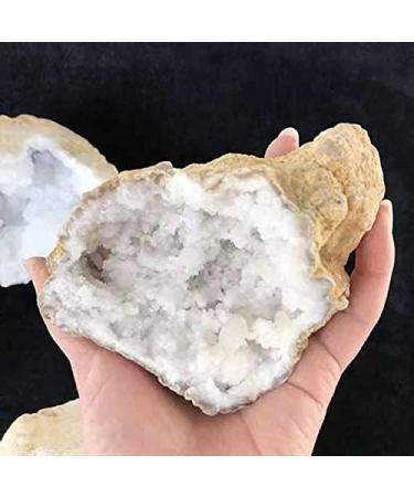 Natural raw Gemstone Rock Agate Cluster White Rough Quartz Crystal geode 1pc Chakra Reiki Balancing - Buy Online on GoSupps.com