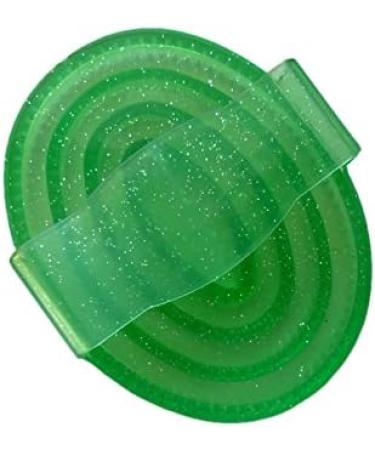 Premium Glitter Rubber Cover for Horses - Dust & Hair Absorbent Massage Effect 5 Colors 15x11.5cm Green - Buy Online on GoSupps.com