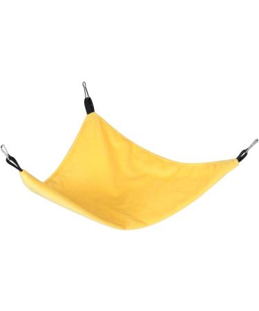 Small Pet Hammock Triangle Pet Cage Hammock Hanging Bed Cage Accessories for Hamster Squirrel Sugar Glider Guinea Pig Mice Rats Birds(Yellow) - Buy Online on GoSupps.com