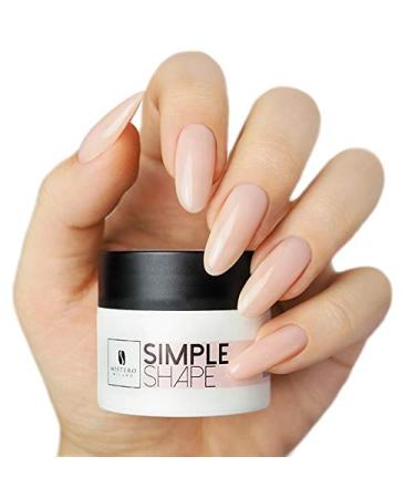 Mistero Milano Simple Shape - UV LED Gel Builder for nail extensions - Gel Nails - Nail Design - Color gel for Gelnail - Top Coat Gel UV - Acid Formula - Of course 15 g cover natural 15 g (1 Pack)