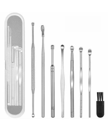 8pcs Ear Pick Cleaning Set Health Care Tool Ear Wax Remover Cleaner Curette Kit