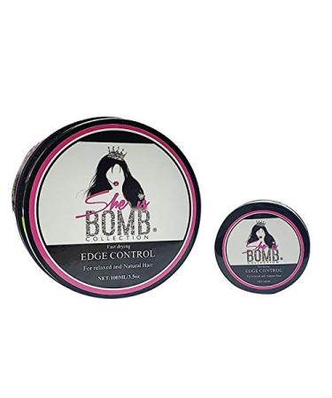 she is bomb collection Edge Control 100ml(3.5Oz)+20ml(Travel size) SET