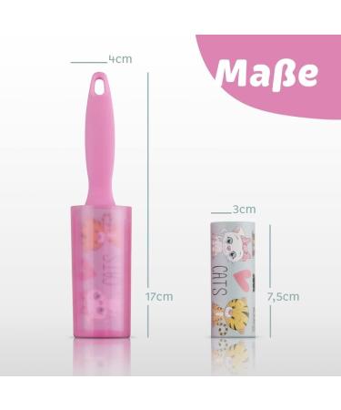3-Pack Pocket Lint Rollers with Protective Cap - Cat Designs | Perfect for On-the-Go Lint Removal - Buy Online on GoSupps.com