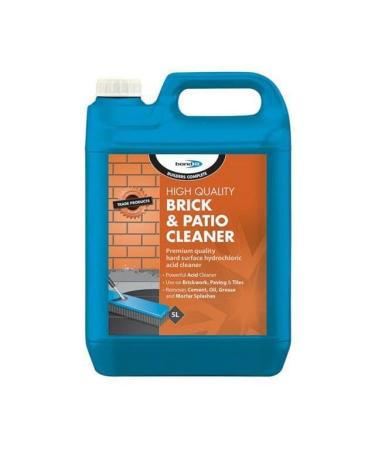 BOND IT Brick & Patio Acid Cleaner Powerful Acidic Cleaning Tiles Cement Concrete Garage Warehouse Floors Oil Grease Size 5L 5 l (Pack of 1)