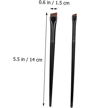 Baluue 12 Sets Eyeliner Brush Makeup Brush Multipurpose Eyebrow Brush Eyebrow Brush Spoolie Wood Black - Buy Online on GoSupps.com