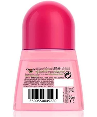 USHUAIA - Pomegranate Roll-on Deodorant 50ml - Pack of 4 - Sold in Packs - Buy Online on GoSupps.com