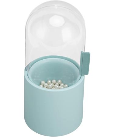 Verdant Touch Cosmetic Storage Box Makeup Brush Holder with Beads Transparent Waterproof Dustproof Side Opening Cosmetic Storage for Bathroom Blue - Buy Online on GoSupps.com