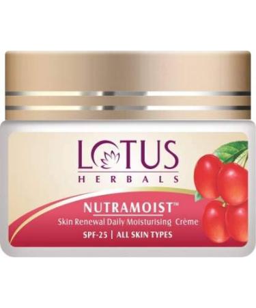 Lotus Herbals Skin Renewal Daily Moisturizing Cream SPF 25-Nutramoist 50g New