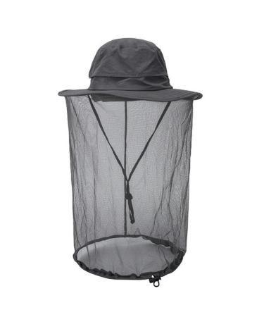 Cap Outdoor Anti Mosquito Hats for Men Mesh Head Net Face Protection Travel Camping Healthy Care Caps 1 Dark Gray