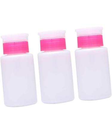  Beatifufu Set of 3 Lockable 150ml Plastic Nail Polish Remover Bottles with Convenient Pressure Pump - Buy Online on GoSupps.com