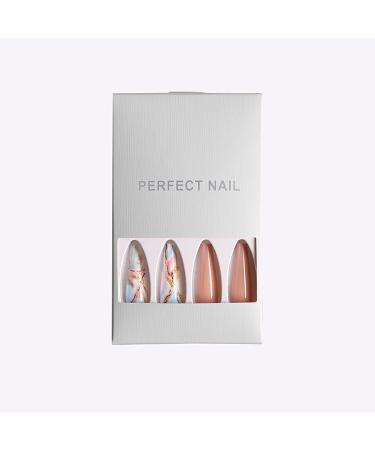 Sethexy Long Pink Ballerina Artificial Nails | 24 Shiny Coffin Press-On Nails with Adhesive for Women - Buy Online on GoSupps.com
