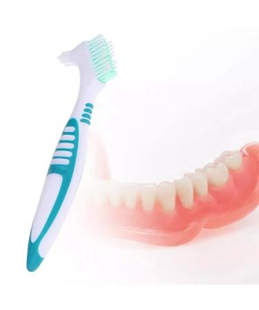 Toothbrushes prostheses double bristle head toothbrush prostheses cleaning for dental care teeth brush for dental care multi -layer bristles and esrgonomic rubber gears