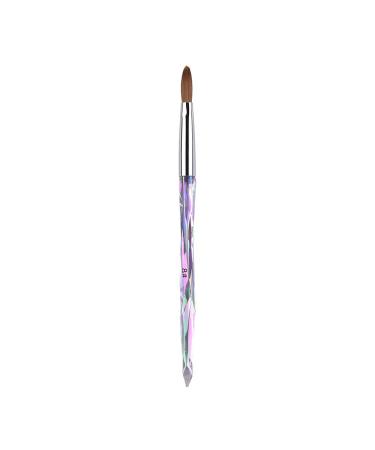 Alexnailart Nail Brush Symphony Handle Acrylic Brush Nail Painting Pen Manicure Design Tool (8#)