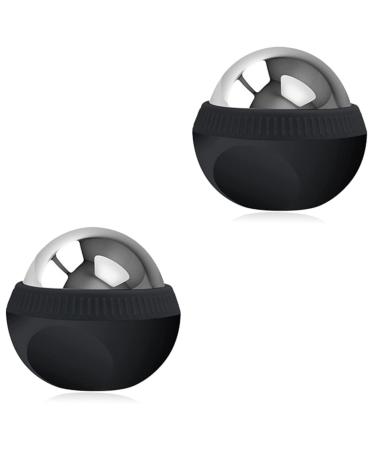 Solustre 2st massage ball made of stainless steel practical massage ball Massage roller made of stainless steel foot massage device Ball for relieving muscle pain Face massage device Tool ABS