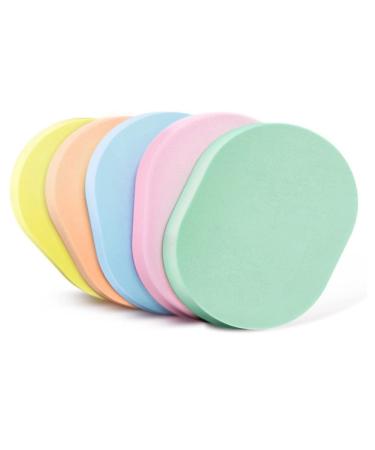 AKOAK 4 Pieces Color Facial Cleansing Sponge Wet Soft Powder Puff Reusable Facial Sponge for Daily Cleansing and Gentle Exfoliation Makeup Remover Face Wash Makeup and Dead Skin