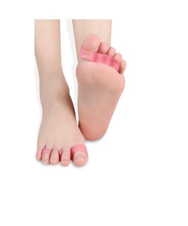 DEAVER Two-Hole Toe Separator Silicone Cover Corrector for Men and Women Hallux Valgus Overlap Corrector Gel Toe Corrector Bunion Pain Overlapping B 3 pairs