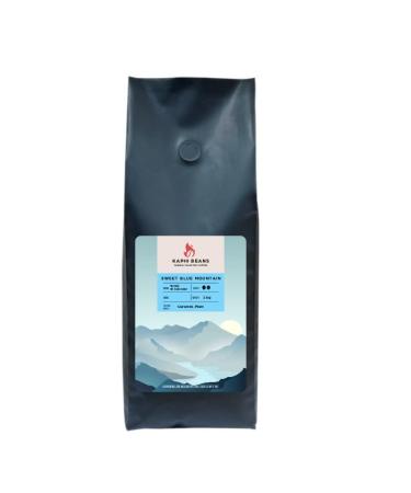 Kaphi Beans Roasted Coffee - Sweet Blue Mountain - Medium Roast - 100% Arabica Beans - Freshly Roasted Whole Beans - (Pack of 1kg)