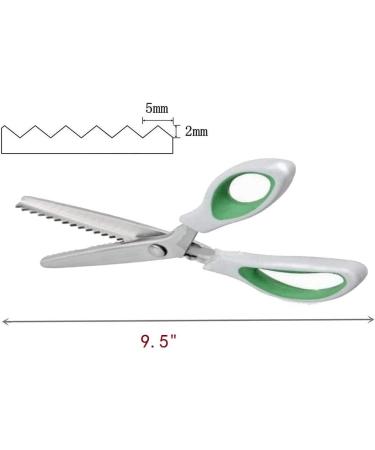 JISTL Green Pinking Shears - Crafts Zig Zag Sewing Scissors with Comfort Grips - Buy Online on GoSupps.com