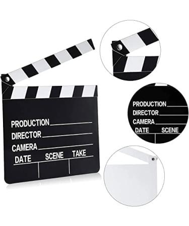 10-Piece Movie Clapboard Set | 7x8 Inch Cardboard Directors Clapper Board for Films & Photo Props - White - Buy Online on GoSupps.com