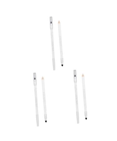 Mipcase Eye Shadow Pen 3pcs Pearly Lying Head Pen Double Eye Makeup Shadow Lustre Silkworm Eye Shadow Pencil 1 count (Pack of 1) Whitex3pcs