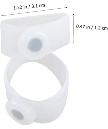 Healifty 25 Pairs Silicone Toe Covers with Acupoint Rings | Travel Magnet Elastic Bands | Transparent White - Set of 5 (3.1X3.1X1.2CM) - Buy Online on GoSupps.com