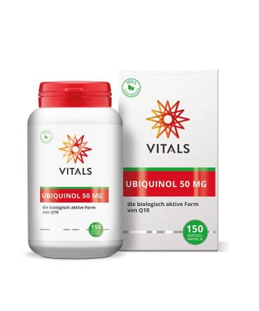 Vitals - Ubiquinol 50mg 150 vegetarian softgel capsules.The biologically active form of Q10.From the world's leading Q10 specialist Kaneka.Optimal bioavailability. - Buy Online on GoSupps.com