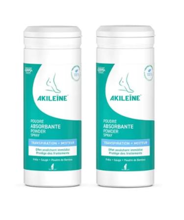 Akile ne Akileine Antiperspirant Foot Absorbing Powder 75g Pack of 2