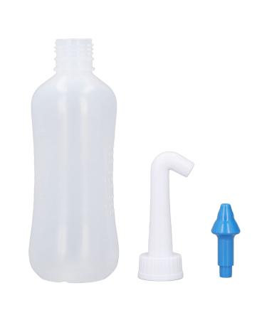 300ml Sinus Rinse Bottle Nose Wash Cleaner Pressure Rinse Nasal Irrigation BPA for Household Adult & Kid (Blue Nose with Hole) Blue Nose With One Hole