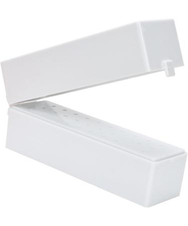 Large Capacity 30 Hole Nail Drill Bits Holder with Dedicated Design Enhanced Safety for Manicure Accessories Compact and Portable Nail Bits Container with Excellent Quality White - Buy Online on GoSupps.com