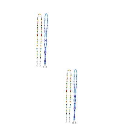 HOMSFOU 4 pieces glasses mask chain beads glasses multifunction