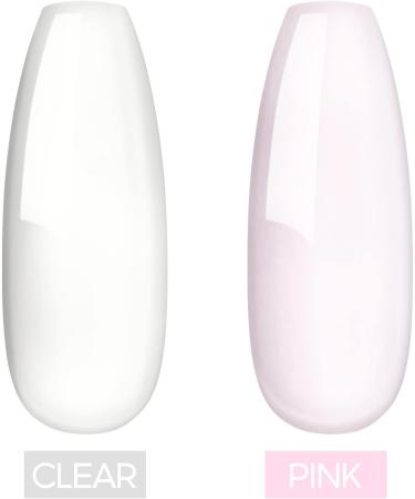 PEACECOLOR Complete Nail Kit 2 * 8g Pink and Clear Nail Kit for DIY Nail Decoration Kit PE1050 - Buy Online on GoSupps.com