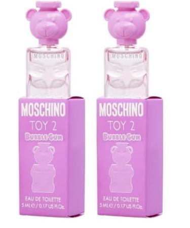 MOSCHINO Toy 2 Bubble Gum for Women - 0.17 oz EDT Spray (Mini) (Pack of 2) 0.17 Fl Oz (Pack of 2)