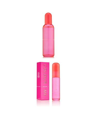 COLOUR ME Neon Pink Fragrance Set by Milton-Lloyd - EDP Spray Perfumes for Women - Amber Floral Woody Scent - Mandarin Ginger Notes Jasmine and Vanilla - for Vibrant Ladies - 2 pc