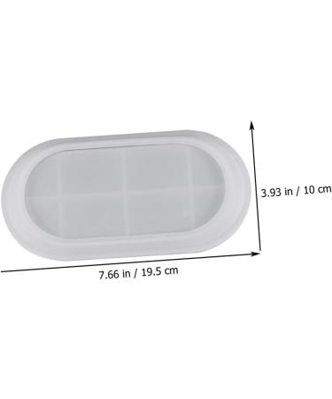 NUOBESTY 2pcs Storage Tray Mold Silicone Molds Resin Trinket Plate Mold Crystal Drip Mold Flat Accessories White 10X19.5CM - Buy Online on GoSupps.com