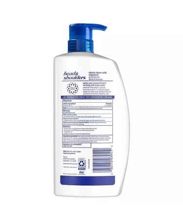 Buy Head & Shoulders Anti-Dandruff Shampoo with Vitamin E - Classic Clean 38.8 fl oz | International Shipping Available - Buy Online on GoSupps.com