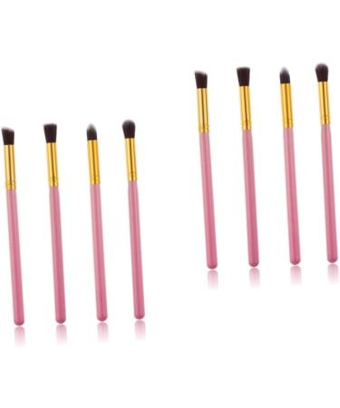 OHPHCALL 8 Pcs Eye Make-up Brush Kit Synthetic Hairs Brushes Foundation Makeup Brushes Eyeshadow Stick mediumx2pcs Pink+goldx2pcs - Buy Online on GoSupps.com