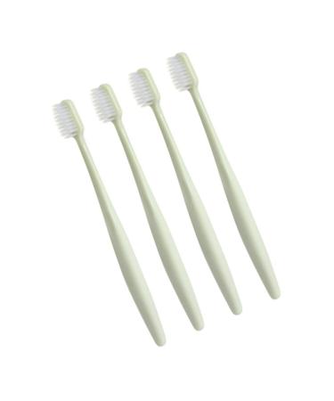 Healeved 4 pieces of manual toothbrush sensitive toothbrush soft toothbrush natural toothbrush medium toothbrush travel toothbrush soft fur bristles 1 piece (1 Pack) green