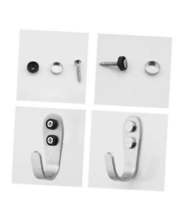 Parliky Door Hooks Bath Towel Shelf Bath Towel Hooks Wall Hanging Hooks Coat Hooks Clothes Hook Wall-Mounted 6.80X2.50X1.10CM As Shown